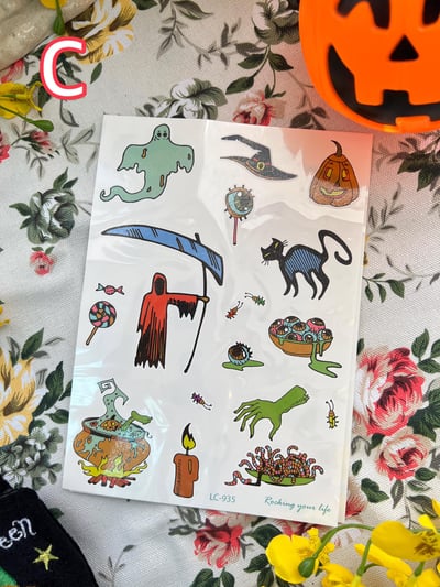 萬聖節紋身貼紙4