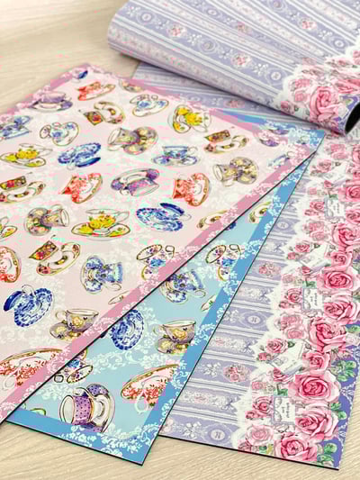 英國玫瑰花杯超吸水軟墊/地墊1