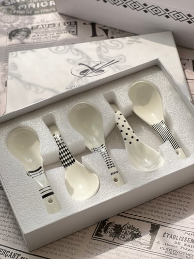 北歐風幾何圖案陶瓷飯碗餐具5