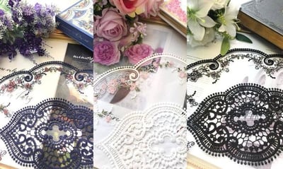 宮廷風刺繡蕾絲桌墊/桌巾3