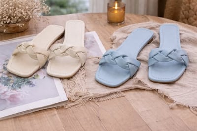 時尚皮革扭結涼鞋/拖鞋5