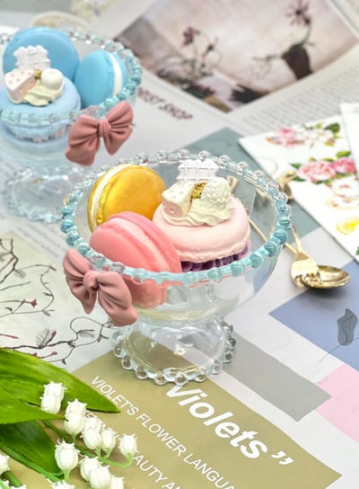 珍珠蝴蝶結高透甜品杯/燕麥杯4