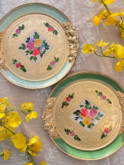 義大利佛羅倫斯手工水果圓形小茶盤3