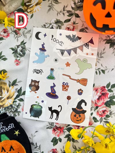 萬聖節紋身貼紙5
