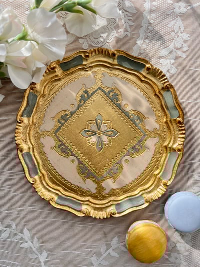 義大利佛羅倫斯手工圖騰小茶盤5