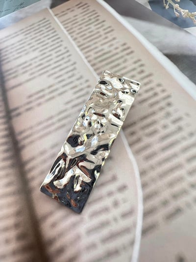 正韓飾品-微皺造型長方髮夾3