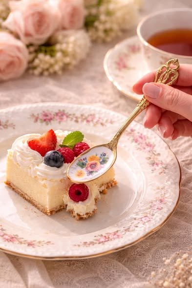 玫瑰彩繪瓷面湯匙4