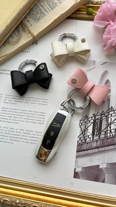 蝴蝶結水晶鑰匙圈2