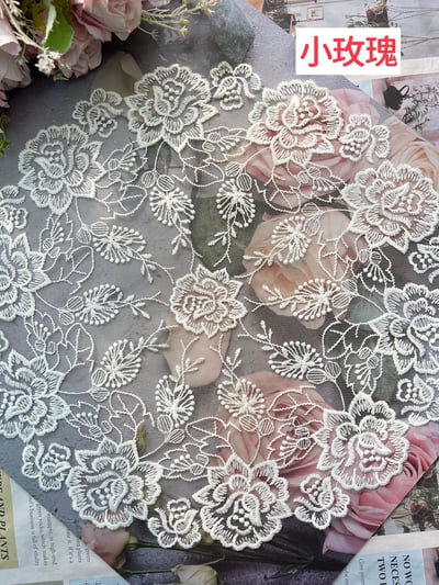 法式圓形玫瑰蕾絲墊3