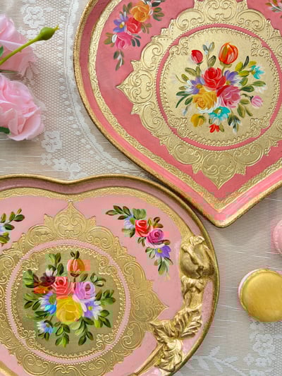 義大利佛羅倫斯手繪心型小茶盤3