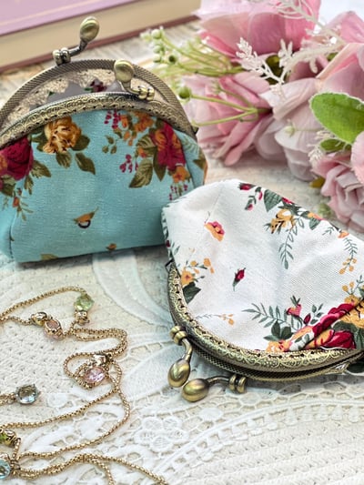 玫瑰花卉開運口金包7