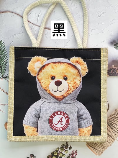 手繪小熊編織手提袋4