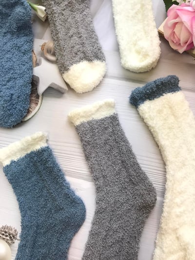 毛絨繽紛保暖長襪(五入一組)3