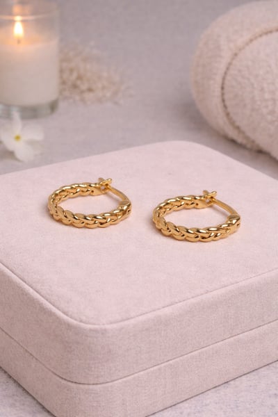 法式編織迷你耳環｜單只1