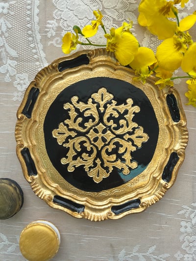 義大利佛羅倫斯手工圖騰小茶盤5