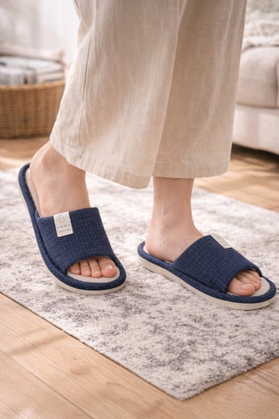 法式亞麻感輕柔居家拖鞋6
