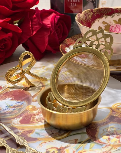 花形濾茶器+底座6