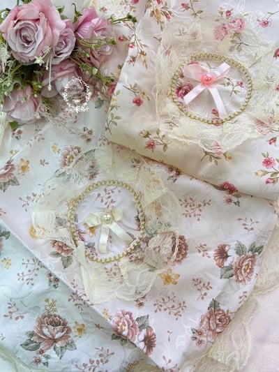 歐式花朵蕾絲邊風扇罩1