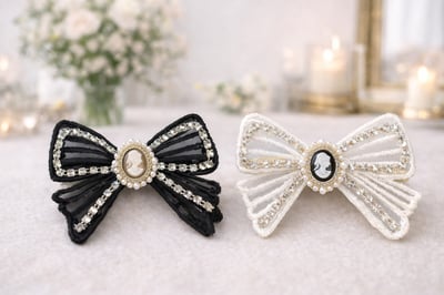 古典仕女蝴蝶結髮夾5