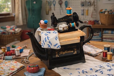 英國造型壺-縫紉機(大)Sewing Machine1