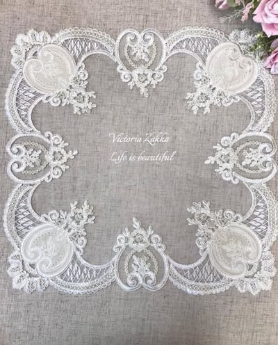 絲線刺繡桌蓋墊/桌巾3