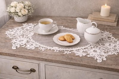 鏤空花卉蕾絲墊/桌旗1