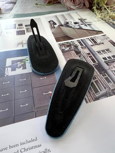 正韓飾品-串珠小蝴蝶結布面髮夾5