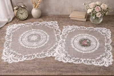 法式方形蕾絲墊1