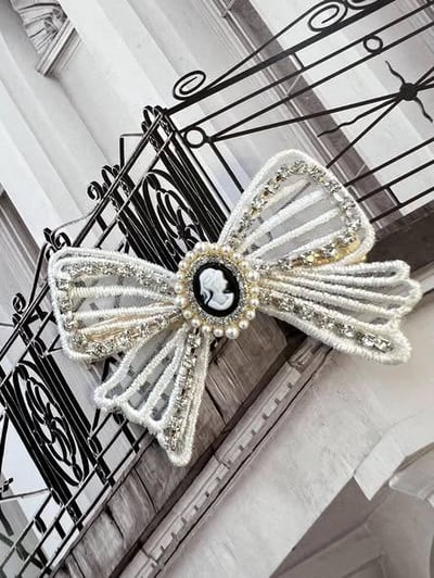 古典仕女蝴蝶結髮夾4