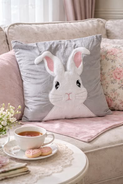 蜜桃絨萌兔抱枕1