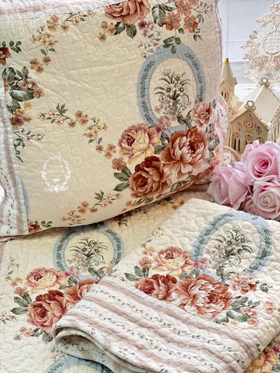 法式鄉村玫瑰沙發墊系列1