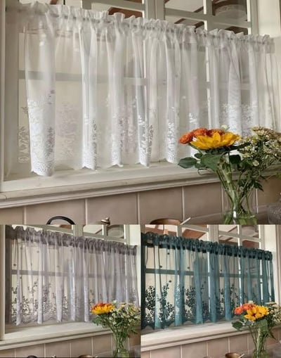 法式田園蕾絲窗簾/門簾/短簾5