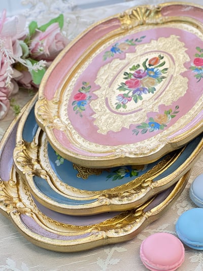 義大利佛羅倫斯手工橢圓小茶盤5