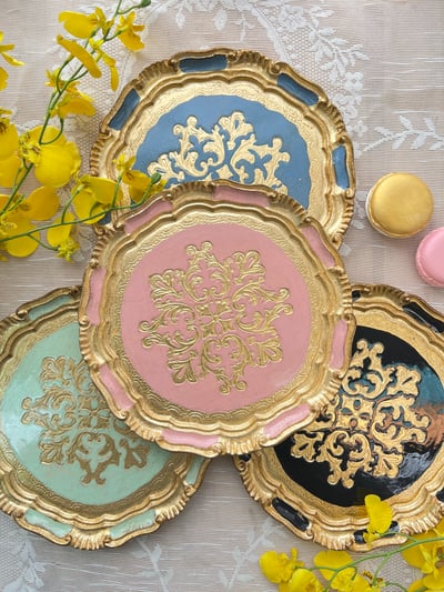 義大利佛羅倫斯手工圖騰小茶盤1