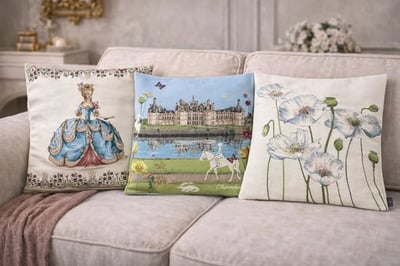 歐洲ADL刺繡抱枕套1