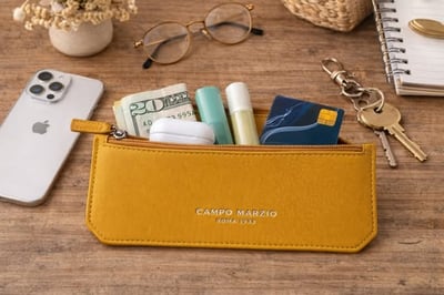 Campo Marzio質感皮革扁形筆袋/收納袋2