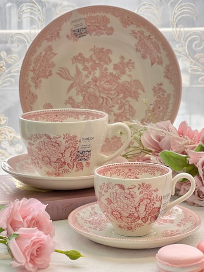 英國伯利亞洲粉玫瑰餐具系列3