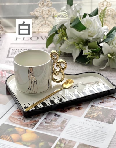 鋼琴旋律咖啡杯碟3