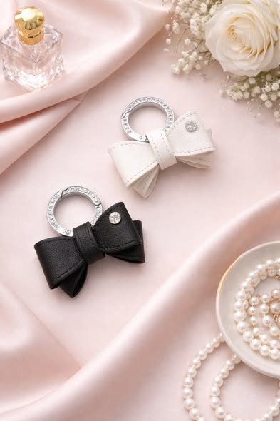 蝴蝶結水鑽鑰匙圈1