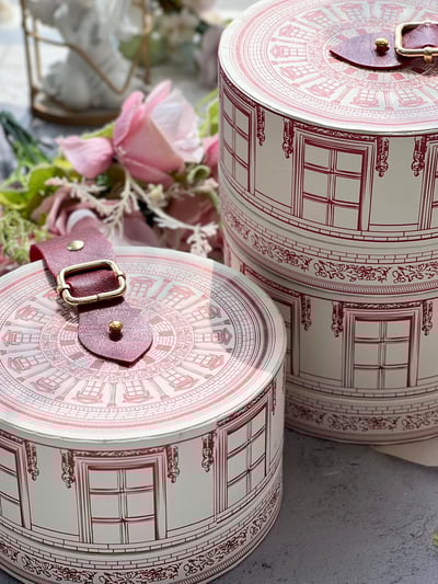 法式巴洛克建築圓型手提禮盒5