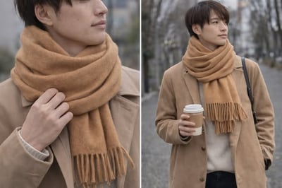 Kiltan喀什米爾純色寬版圍巾3