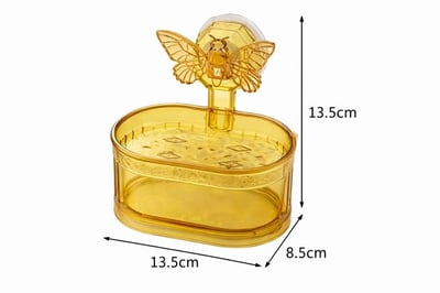 輕奢蝴蝶吸盤雙層肥皂盒5