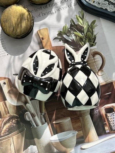 棋盤格兔椒鹽罐組3