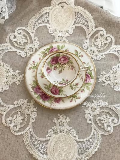 絲線刺繡桌蓋墊/桌巾2