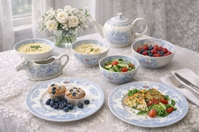 英國伯利藍玫瑰餐具系列1