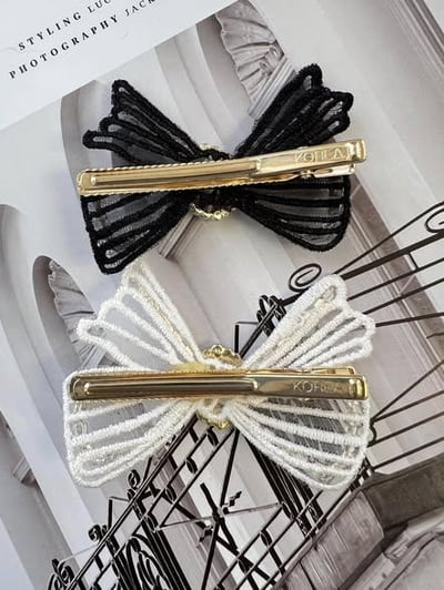 古典仕女蝴蝶結髮夾6