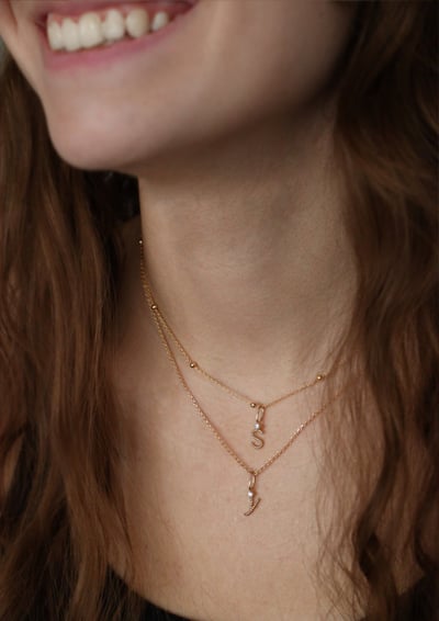 法式閃鑽字母 S 吊墜3