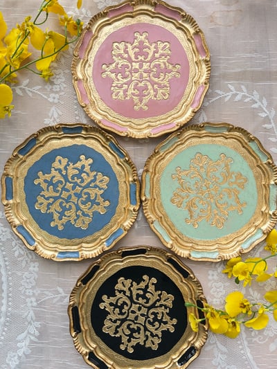 義大利佛羅倫斯手工圖騰小茶盤6