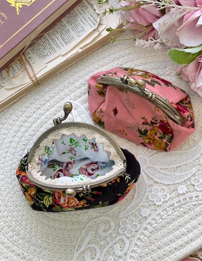 玫瑰花卉開運口金包6