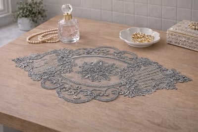 法式網格刺繡蕾絲墊/桌墊3